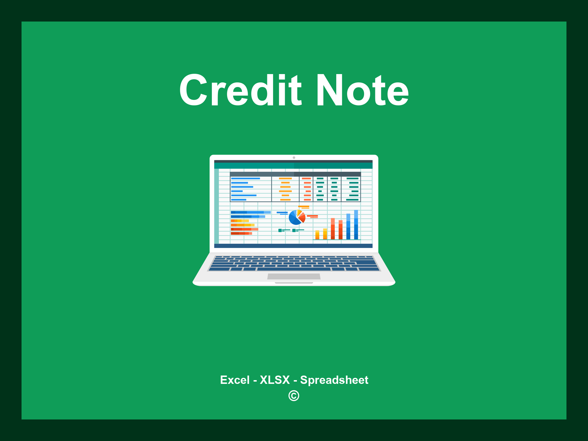 Credit Note Template Excel