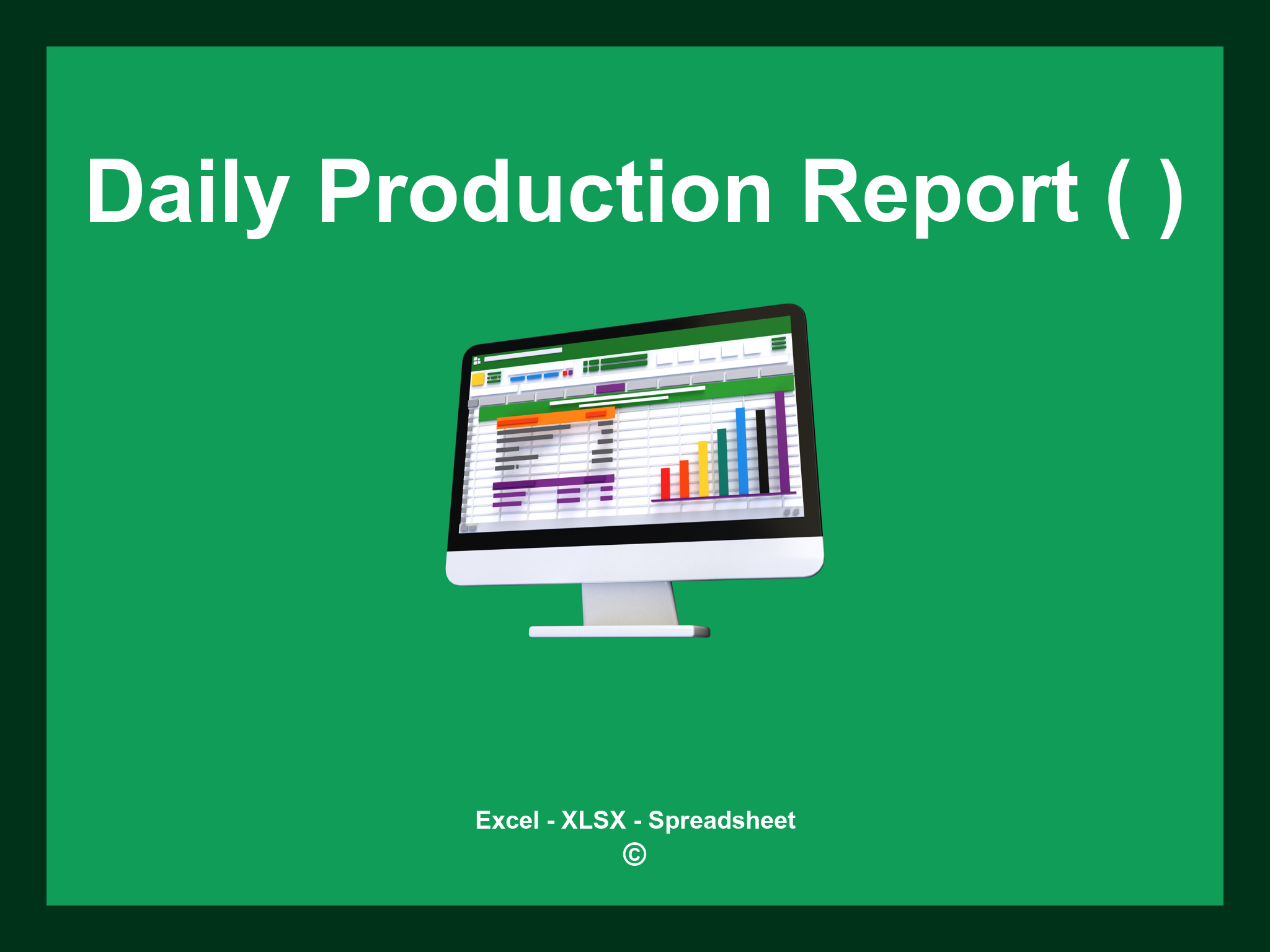 Daily Production Report Excel Template ( )