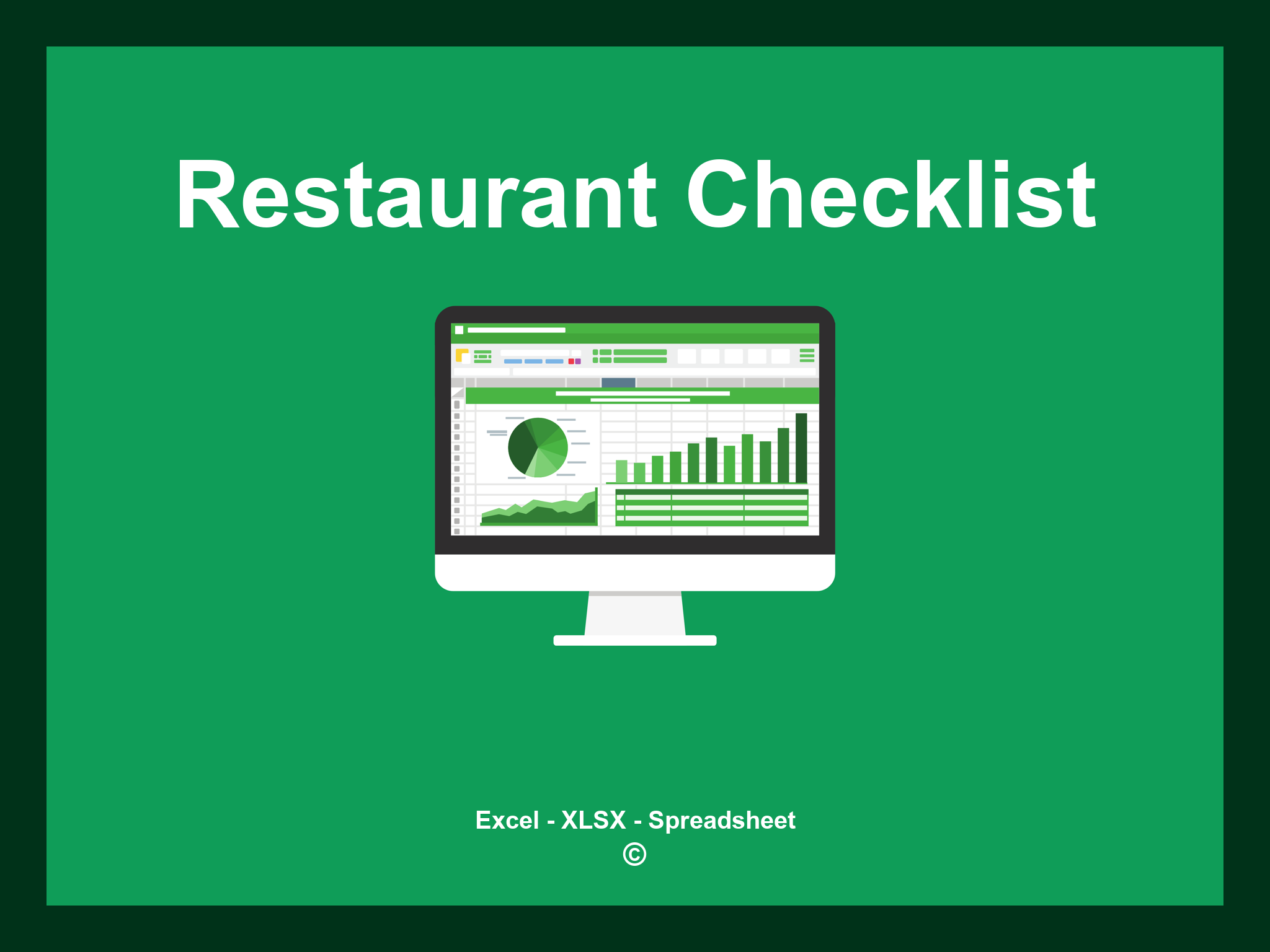 Restaurant Checklist Template Excel